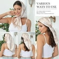thumbnail image 2 of AWAYTR 35” Satin Large Silk Head Scarf 4 Pcs Women Square Silk Like Neck Scarf Hair Sleeping Wraps Lightweight Silk Bandana, 2 of 10
