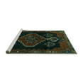 thumbnail image 2 of Ahgly Company Machine Washable Indoor Rectangle Persian Turquoise Blue Traditional Area Rugs, 8' x 12', 2 of 4