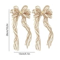 thumbnail image 3 of Christmas Ribbon Wreath Bows for Front Door and Tree Decor, Sturdy Polyester, Indoor Outdoor Holiday Decoration, Assorted Colors, 2-Pack, 3 of 6