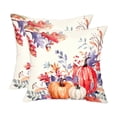 thumbnail image 2 of Rustic Fall Decor, Fall Couch Pillow Covers, Harvest Decor, Autumn Decorations, Thanksgiving Decor, 2 Pack 18X18 Inch Soft Watercolor Pumpkin Acorn Maple Leaf Print Pillow Covers,, 2 of 7