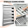 thumbnail image 6 of KFFKFF Industrial Hood Filter, 24.5W x 19.5H Inch Kitchen Hood Filters, Stainless Steel Baffle Filter for Grease-Intensive Commercial Kitchen Ventilation Systems, 5 Channels, Set of 2, 6 of 9