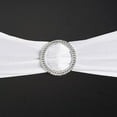thumbnail image 4 of BalsaCircle 5 Spandex Chair Sashes Silver Round Buckle Party Ceremony Decorations Cheap, 4 of 7