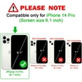 thumbnail image 2 of Compatible with iPhone 14 Pro Case 6.1 inch, Cute Glitter Sparkly Bling Phone Cover for Women Girls (Hot Pink), 2 of 14
