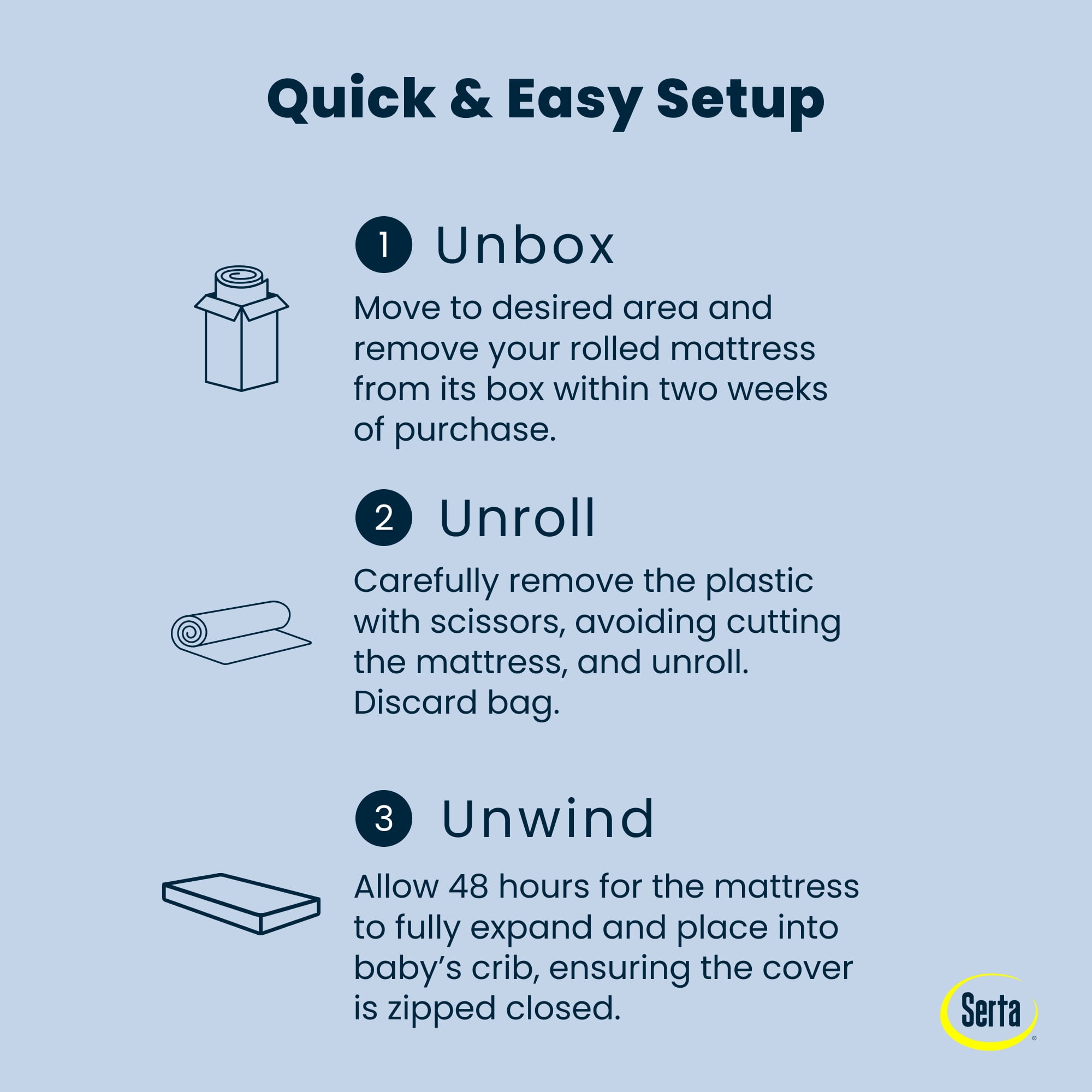Serta Signature Dual Sided 5" Crib /Toddler Mattress in a Box, GREENGUARD Gold, Firm Plant-Based Foam
