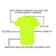 thumbnail image 2 of GILDAN Hi Vis Work T-Shirt: Short Sleeve Crew Neck High Visibility Safety Shirts, Construction workwear Safety Green Tee 5.3 oz 1 Pack Size – L, 2 of 5