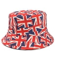 thumbnail image 1 of Penkiiy Chapeau de Pêcheur à Imprimé Drapeau d'Angleterre, Réversible, Protection Solaire Quatre Saisons, Visière pour Hommes et Femmes B, 1 of 1