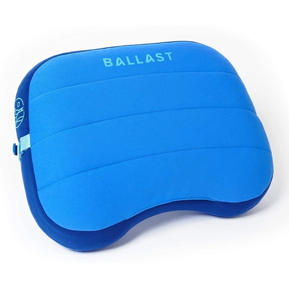 Ballast Beach Pillow Inflatable Beach Pillow, Camping Pillow, Pool Pillow, Ultra Soft and Durable Pillow That Wont Blow Away on Windy Beaches Palace Blue