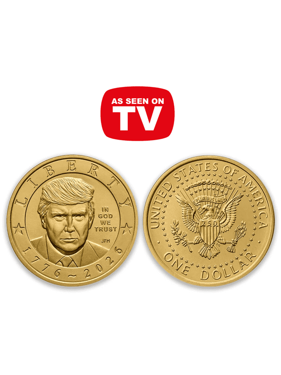 Collectible 2026 Gold Clad Trump Dollar Uncirculated