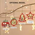 thumbnail image 4 of Colorful Hanging Ornament Tree Pendant Wooden Pendant Five-Pointed Star Luminous Pendant Tree Decoration, 4 of 8