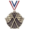 thumbnail image 1 of Crossed Flags Medals, 2" Gold Diecast Crossed Flags Medal Award 100 Pack, 1 of 2
