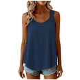thumbnail image 2 of FNFYFH Women's Scoop Neck Sleeveless Tank Tops Loose Lightweight Flowy Summer Tee Shirts Sleeveless Tunic Blouse, 2 of 8