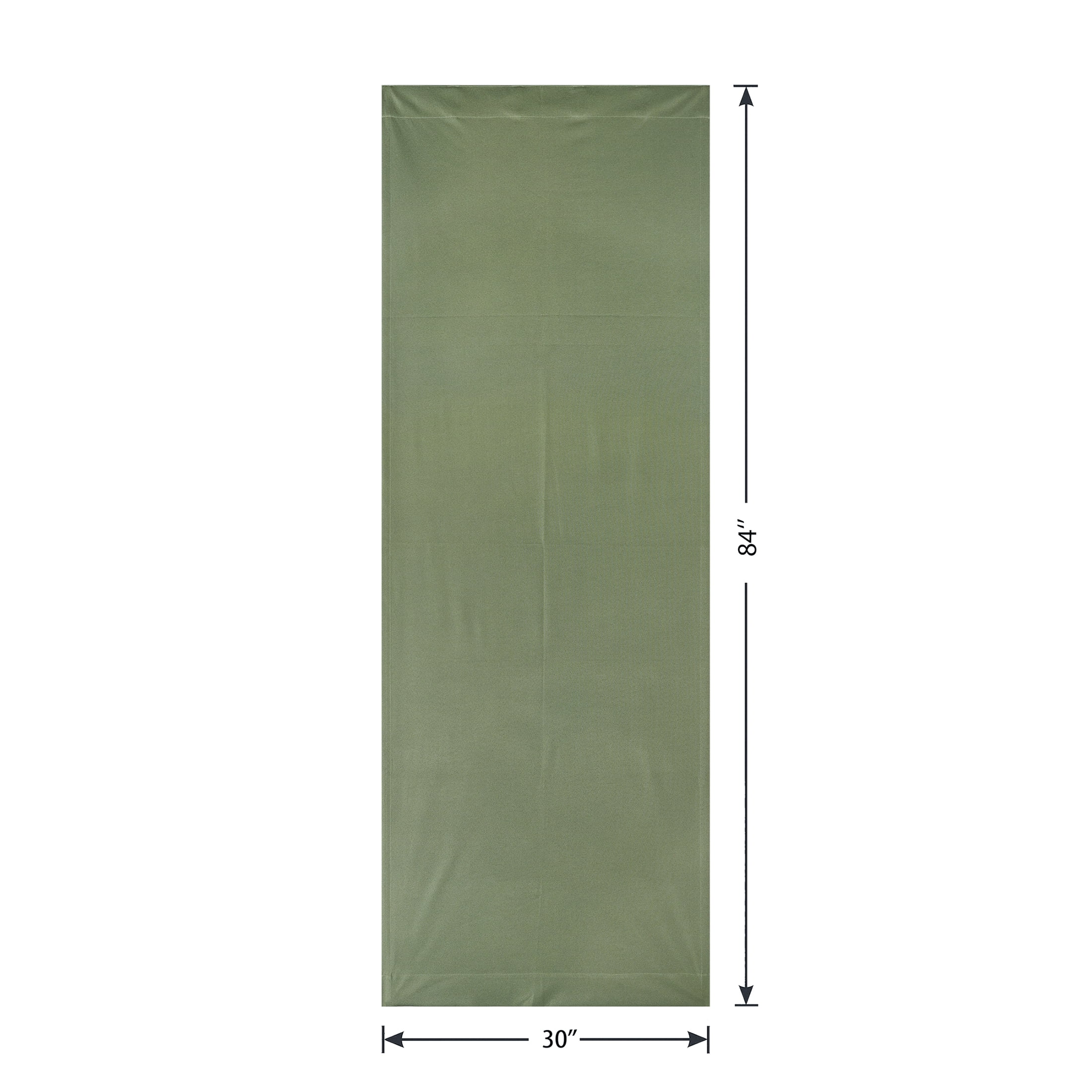 Mainstays Green Solid Blackout Rod Pocket with Back Tabs Curtain Panel Pair, Set of 2, 30" W x 84" L