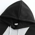 thumbnail image 4 of MHFRRA Sudadera con Capucha y Cordón para Hombre, Estilo Retro, Informal, Holgada, de Otoño E Invierno Negro, 4 of 8