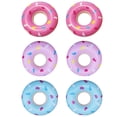 thumbnail image 1 of 6pcs Inflatable Pool Donuts Mini Donut Inflatables Toys Small Swimming Ring for Kids, 1 of 7