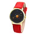 thumbnail image 1 of Reloj de moda con sistema solar, esfera redonda, pantalla analógica, reloj de pulsera de cuarzo para mujer, rojo, 1 of 2