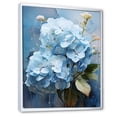 thumbnail image 2 of Designart "Blue Hydrangea Subtle Charm" Floral Floater Framed Wall Art Print, 2 of 7