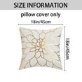 thumbnail image 6 of Unique Bargains Set of 2 Pillow Covers with Bronzing Print for Couch Gold-Petals, 6 of 6