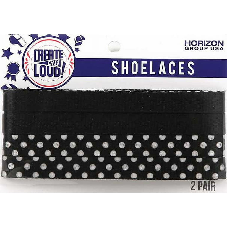 Create Out Loud Black & White Polka Dots Shoelace Set, 1 Create Out Loud Black & White Polka Dots Shoelace Set, 1