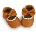 thumbnail image 4 of Baby Girl Mary Jane Flats Lace Bow Non-Slip Soft Sole Newborn First Walker Wedding Princess Party Dress Shoes, 4 of 6