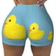 thumbnail image 2 of Balery Cute Ducky Pantalones cortos de entrenamiento estampados para mujer, sin costuras, ajustados, para gimnasio, yoga, correr, deportes, ejercicio activo, fitness.-Large, 2 of 8
