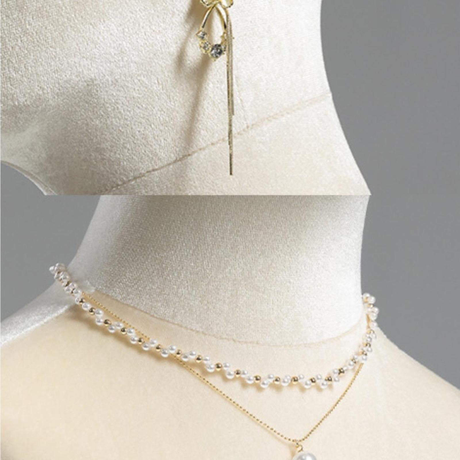 Serenable Bust Mannequin Head Versatile Holder for Headdress Commercial Use Hats Beige