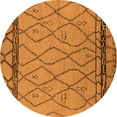 thumbnail image 1 of Ahgly Company Indoor Round Solid Orange Modern Area Rugs, 4' Round, 1 of 4