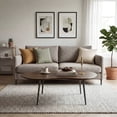 thumbnail image 6 of Giantex Cloud Coffee Table, Modern Irregular Easy Assembly Center Table, Tea Table, Walnut, 6 of 10