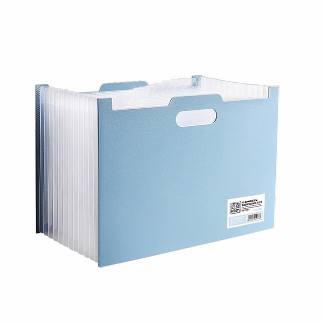 1PC Accordion File Organizer with Elastic Closure, Expanding File Folder for Letter Size A4 Papers, Assorted Colors, Important Document Organizer for Schools Home Work Office Organizer, 14"x9"