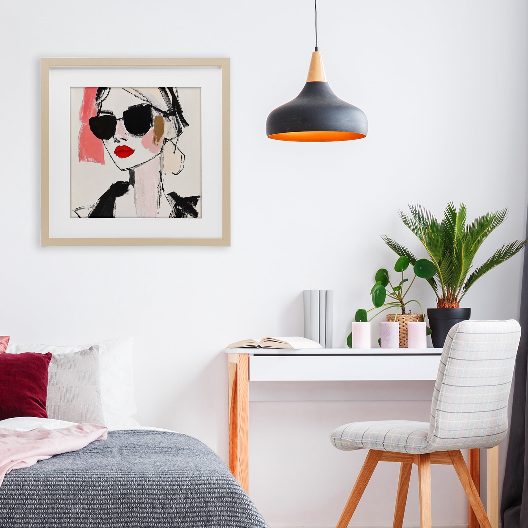 Stupell Industries Sassy Glamour Sketch Birch Framed Print Under Glass, design by Andrea Haase