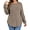 Coffee, variant on Fantaslook Womens Plus Size Tops Crewneck Long Sleeve Shirts Loose Tunic Tops Curved Hem Fall Pullover