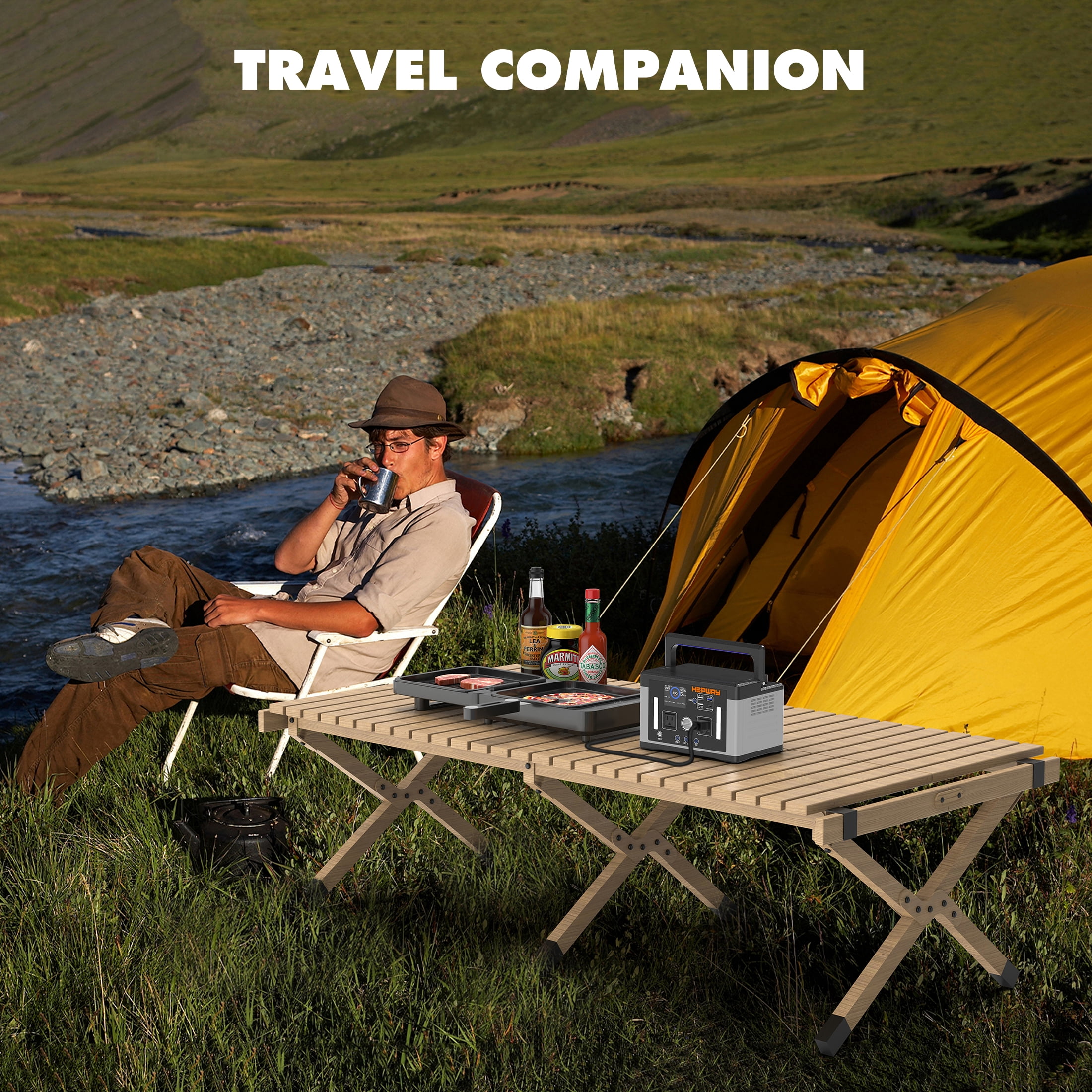 HEPWAY Euler P700 Portable Power Station 700W (Surge 1000W) 577Wh Solar Generator 120V AC Outlets, 3000+ Cycles Solar Power Bank for Home Backup Battery Emergencies, Camping & RVs, Blackout, CPAP