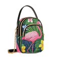 thumbnail image 7 of FORMRS Crossbody Bag for Women Quilted Travel Shoulder Cell Phone Purse with Chain Strap Handbag, Pink Flamingo Pattern, 7 of 7