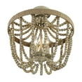 thumbnail image 2 of Trade Winds Rustic 3-Light Semi-Flush in Natural Wood with Rope, 2 of 4