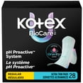thumbnail image 1 of Kotex BioCare Ultra Thin Pads With Wings, Regular Absorbency, 28 Count, 1 of 7