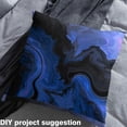 thumbnail image 3 of Black Blue Marble Upholstery Fabric,Marble Texture Fabric By The Yard,Watercolor Style Indoor Outdoor Fabric,Grunge Oil Painting Decorative Fabric,Abstract Fluid Art Fabric,2 Yards, 3 of 5