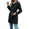 thumbnail image 5 of Elippeo Women Waterproof Jacket Outdoor Trench Raincoat with Hood Long Sleeve Lightweight Windproof Windbreaker, 5 of 7