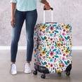 thumbnail image 4 of HELLHERO Flowers Pattern Soft Suitcase Cover for Adults, All Size Durable Unique Luggage Cover, 4 of 7