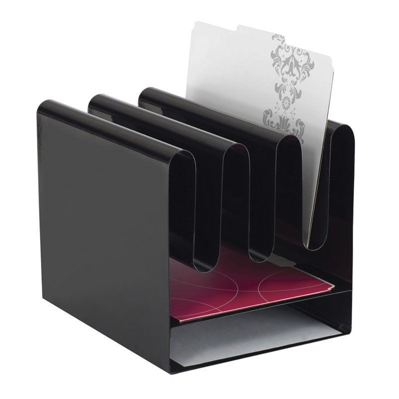 Safco S Wave Desktop Organizer 3 To 7 Vert And 2 Horiz Black