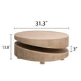 thumbnail image 6 of Coffee Tables Modern Round Wood Coffee Table – 31.3" Natural Finish Accent Table for Living Room,Wooden Coffee Tables, 6 of 11