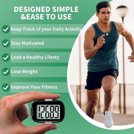 Pedometer Walking Simple 3D Step Counter with Clip and Lanyard, Activities Fitness Tracker Without Smartphone, Accurate Step Tracker for Women, Men, Seniors$$Sport & Recreation Other