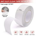 thumbnail image 4 of SafetyPro 2in x 50ft Clear Anti Slip Tape, Transparent Non-Slip Safety Grip Tape Strong Traction Friction Abrasive Adhesive for Bathroom Bathtub Shower Stairs Boats Soft Comfortable for Bare Feet, 4 of 7