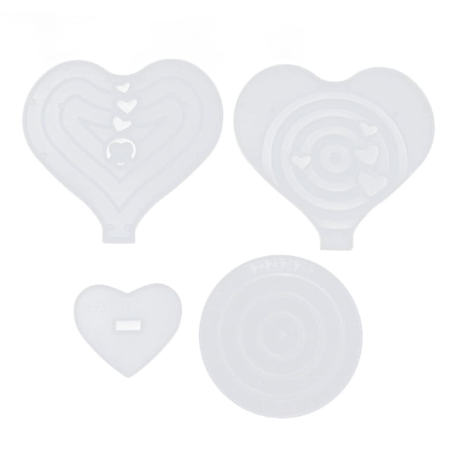 Molde para posavasos, 4 Uds., 4 estilos diferentes, lavable, reutilizable, adornos DIY para el hogar, arte de resina