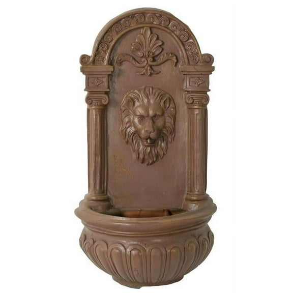 AFD Home  Lion Hanging Wall Fountain - Terra Cotta