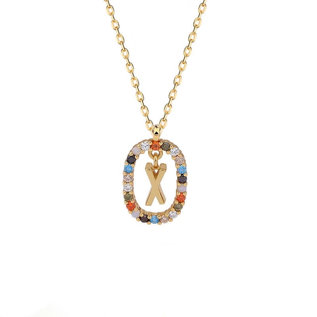 mtvxesu Necklaces Pendants Collier Lettre Design Mode Pendentif de Luxe