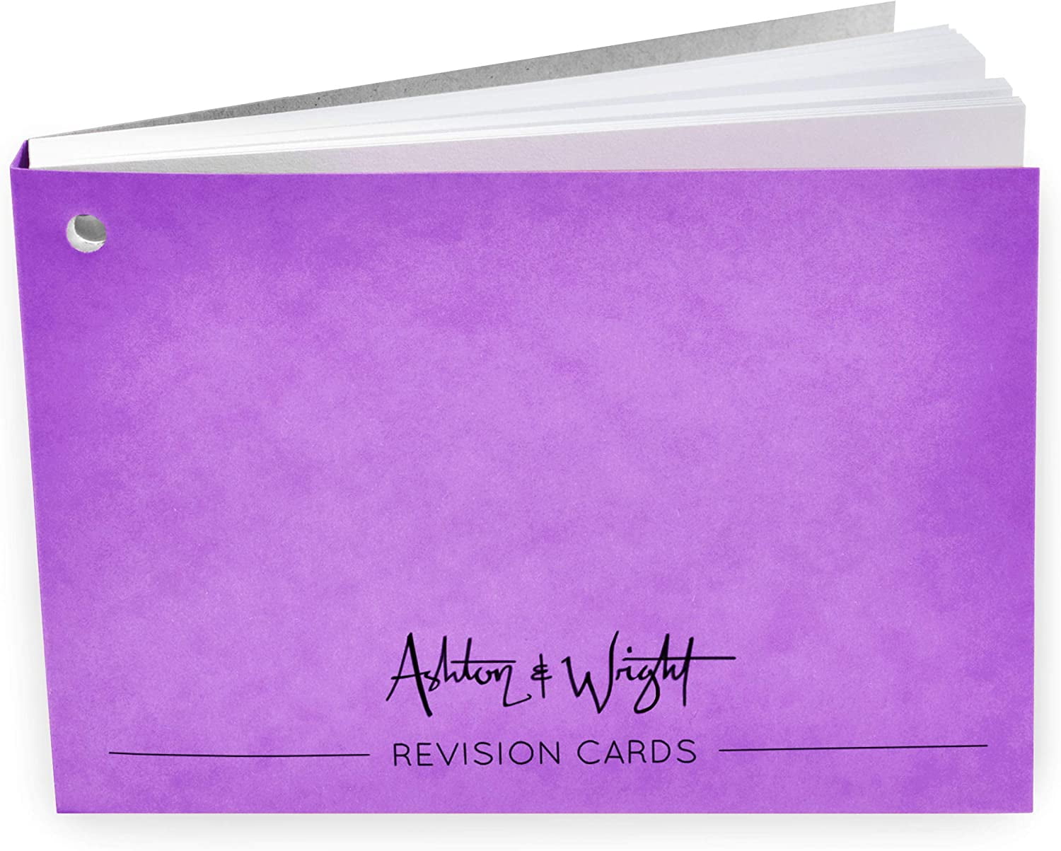 Ashton and Wright Revision Cards Book - Gummed Spine - 5.86" x 4.25" - 50 Sheets - Mottled Cover - 1 of Each Color - Pack of 5