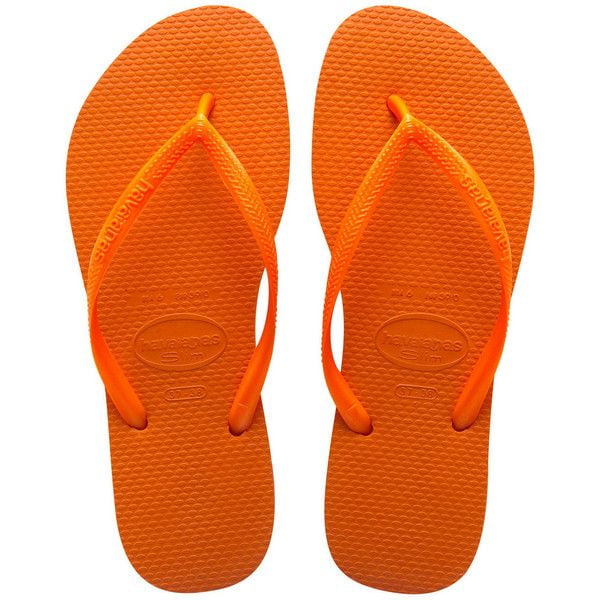 womens orange flip flops