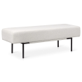 thumbnail image 1 of Bouclair Ivory Fabric and Metal Bench, 1 of 10