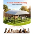 thumbnail image 4 of KFFKFF Outdoor Dog Kennel, 9.8 x 9.8 x 5.4 ft Spacious Pet Enclosure with Secure Lock, Durable Dog Cage with UV-Resistant and Waterproof Roof Cover, Sturdy Outdoor Run for Large Pets, 4 of 9