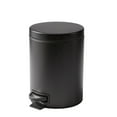 thumbnail image 1 of Better Homes & Gardens Matte Black 1.3 Gallon Metal Bathroom Waste Basket with Removable Liner, 1 of 5