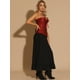 thumbnail image 2 of Corsé con Cordones para Mujer Corsé Victoriano sin Tirantes Bustier para Fiestas Halloween Carnaval  Negro rojo XS, 2 of 5